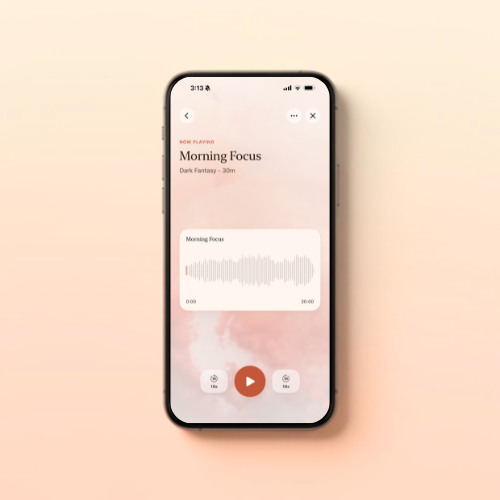 Affi affirmation soundtrack player on iPhone